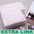 Low Price Good Quality Classic Foil Stamping Pink Square Food Packaging Box